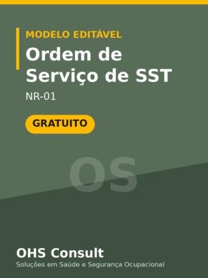 Capa do Modelo editável de Ordem de Serviço de SST (NR-01) – Gratuito