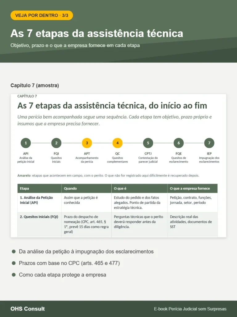 Prévia: As 7 etapas da assistência técnica – E-book Perícia Judicial sem Surpresas